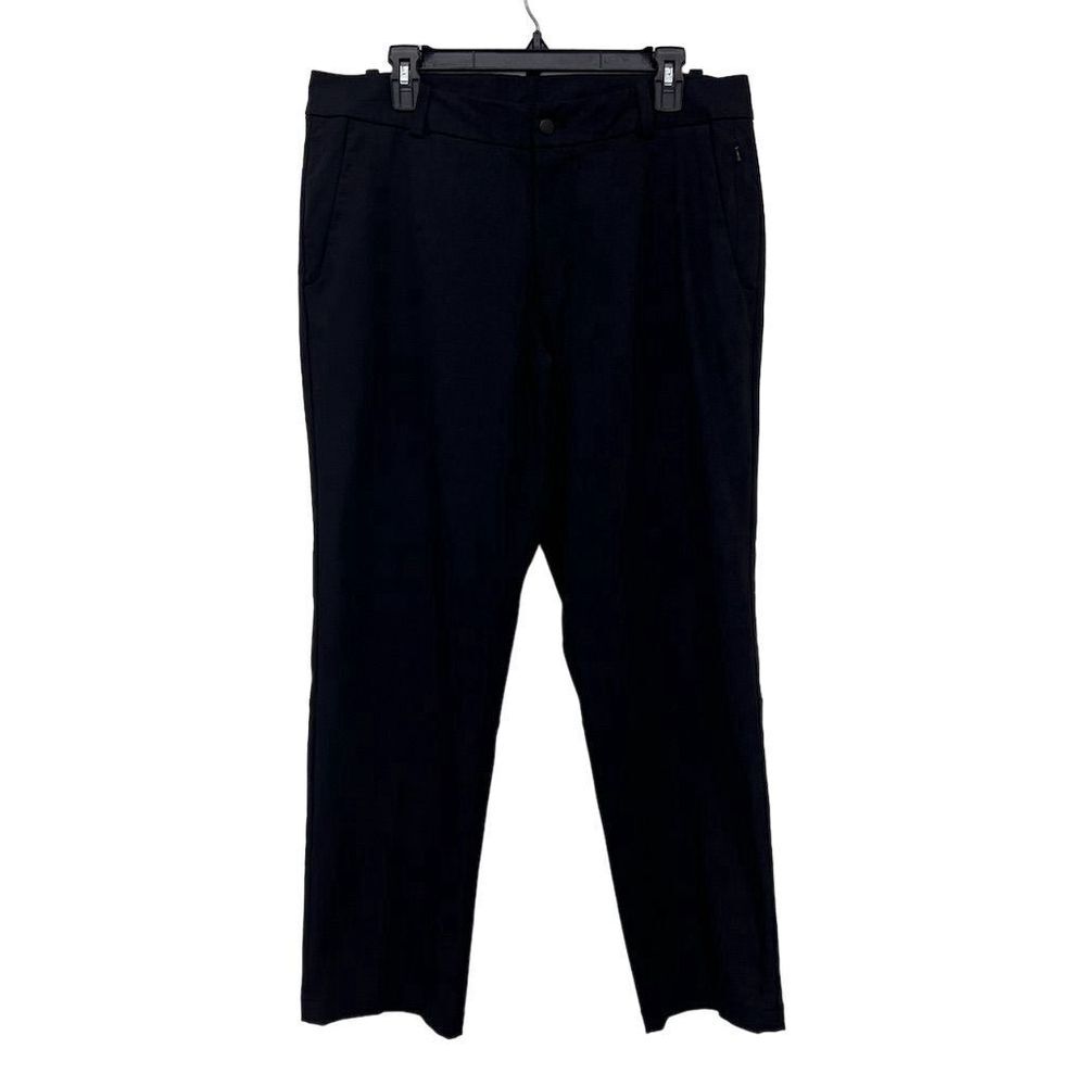 Lululemon Athletica Men's Black Dress Pants Size 36 Flat Front Casual Formal